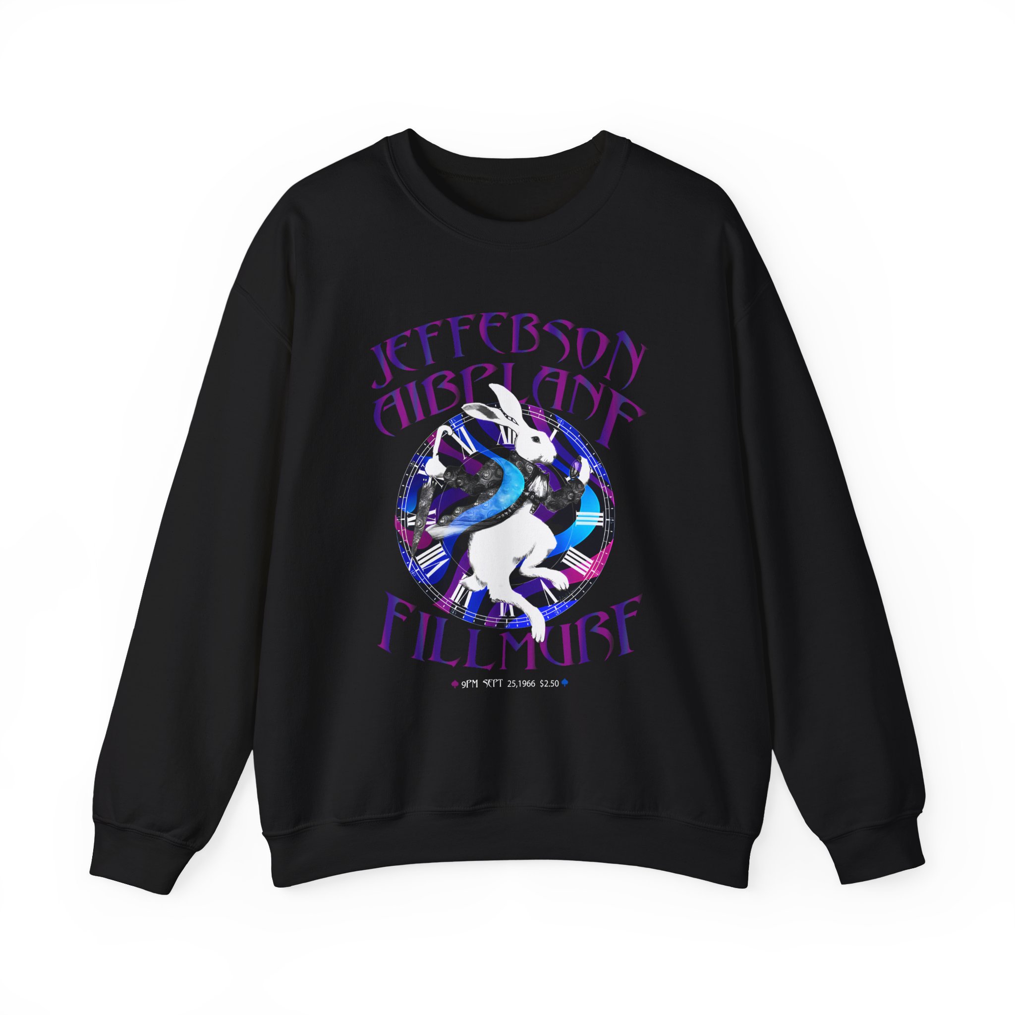 Jefferson Airplane White Rabbit Fillmore Unisex Heavy Blendâ„¢ Crewneck Sweatshirt