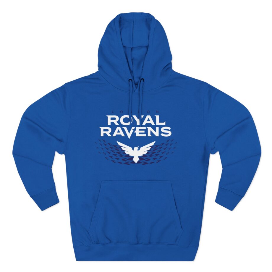 Carolina Royal Ravens Three-Panel Fleece Hoodie