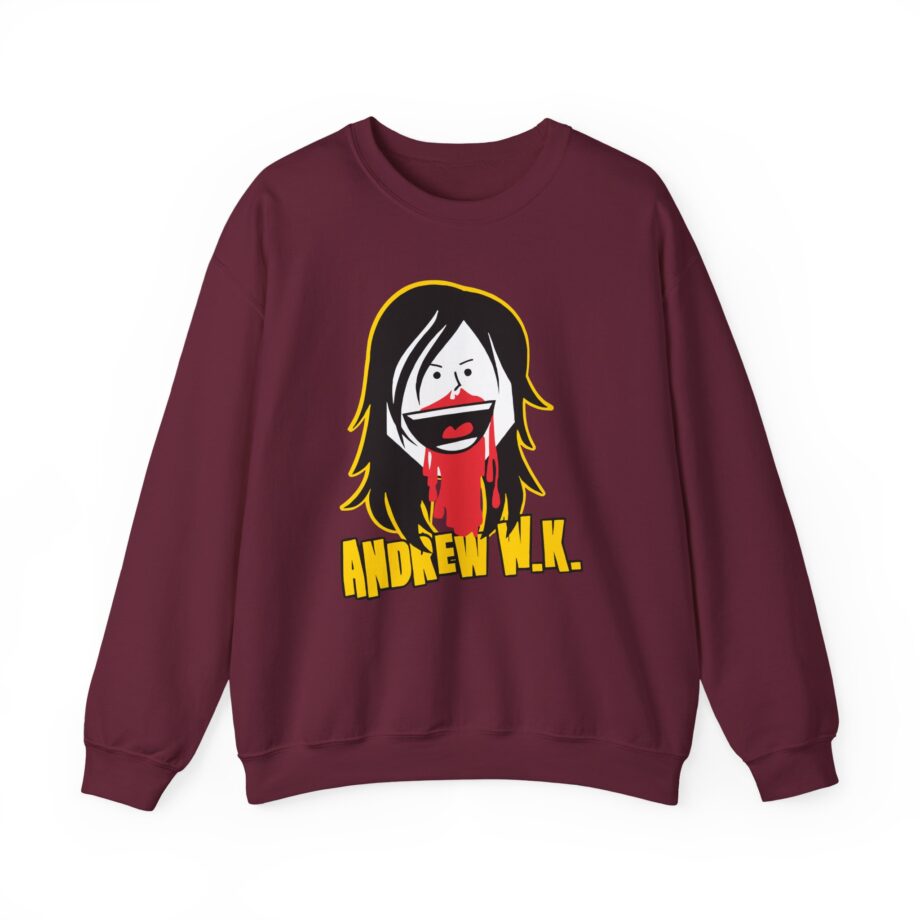 Andrew Wk Cartoon Bloody Nose Unisex Heavy Blend™ Crewneck Sweatshirt