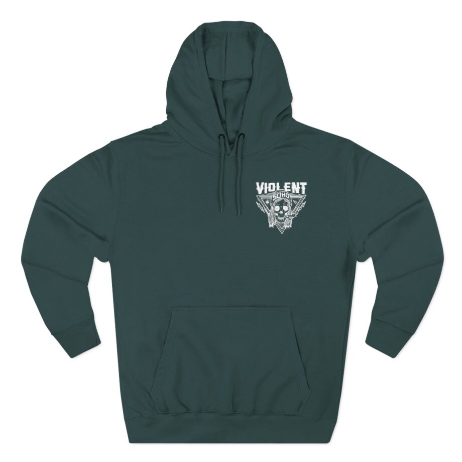 Violent Soho Blazin Skull Three-Panel Fleece Hoodie