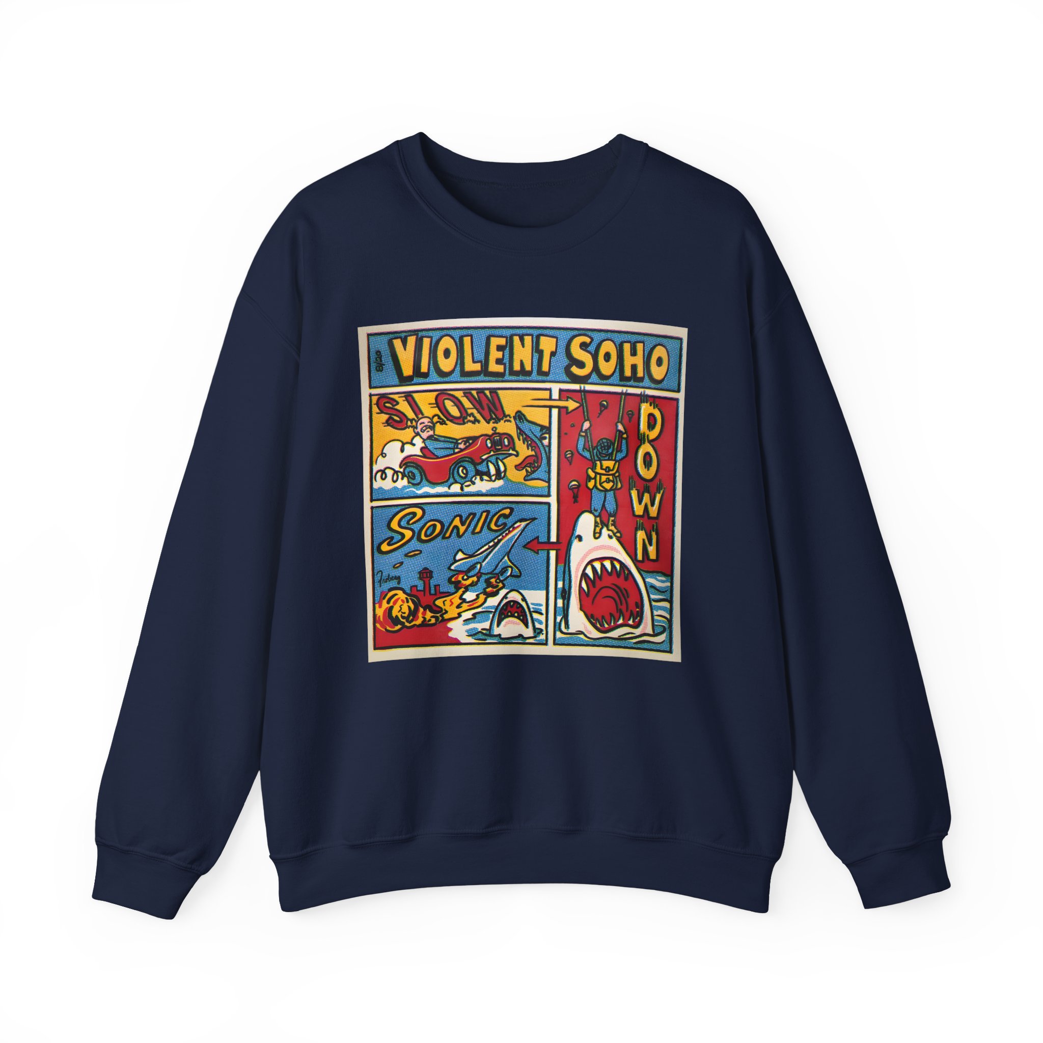 Violent Soho Slow Down Sonic Unisex Heavy Blendâ„¢ Crewneck Sweatshirt