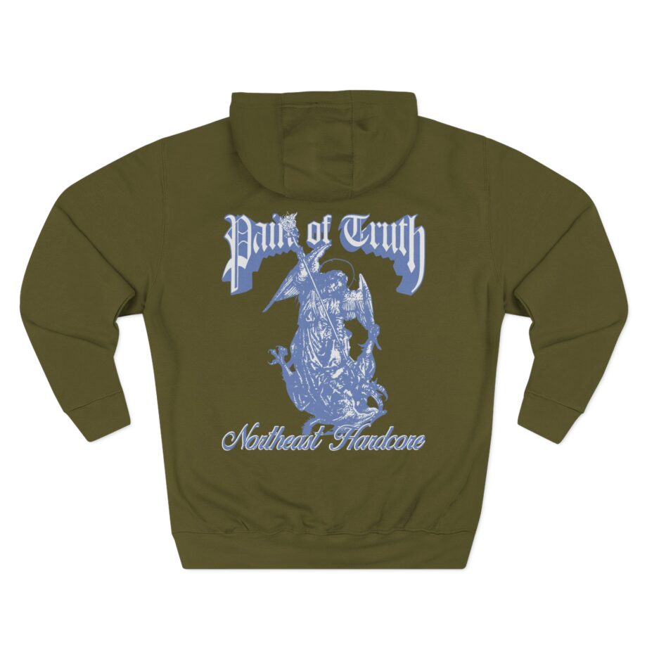 Pain of Truth Not Through Blood Three-Panel Fleece Hoodie