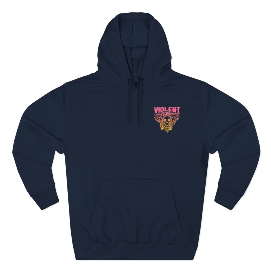 Violent Soho Blazin' Skull Gradient Three-Panel Fleece Hoodie