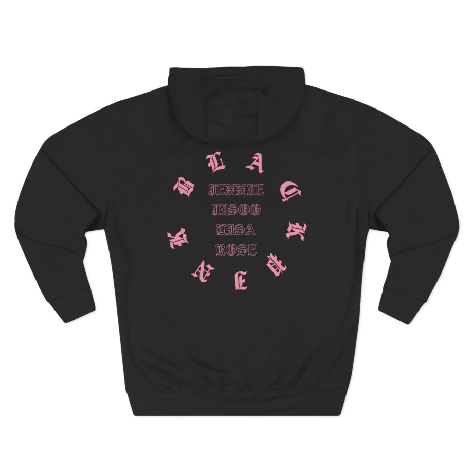 B Gothic Names Circle Three-Panel Fleece Hoodie