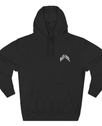Billy Idol Flames Punk Quote Three-Panel Fleece Hoodie