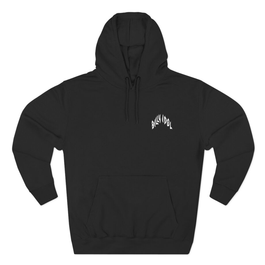 Billy Idol Flames Punk Quote Three-Panel Fleece Hoodie