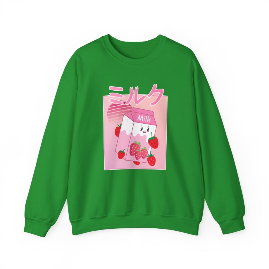 Georgenotfound Anime Strawberry Milk Shake Unisex Heavy Blend™ Crewneck Sweatshirt