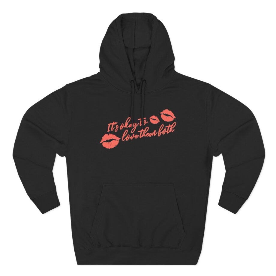 Nina Dobrev Meit's Okay to Love Them Bothrch Three-Panel Fleece Hoodie