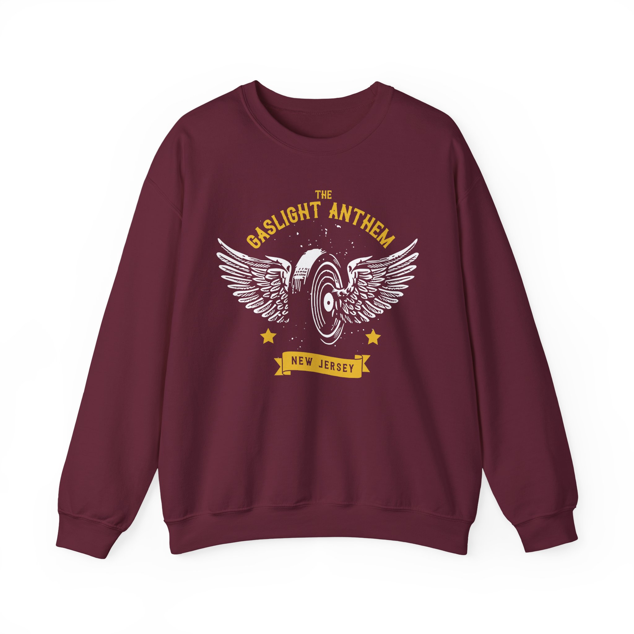 Gaslight Anthem Flying Wheel Unisex Heavy Blendâ„¢ Crewneck Sweatshirt