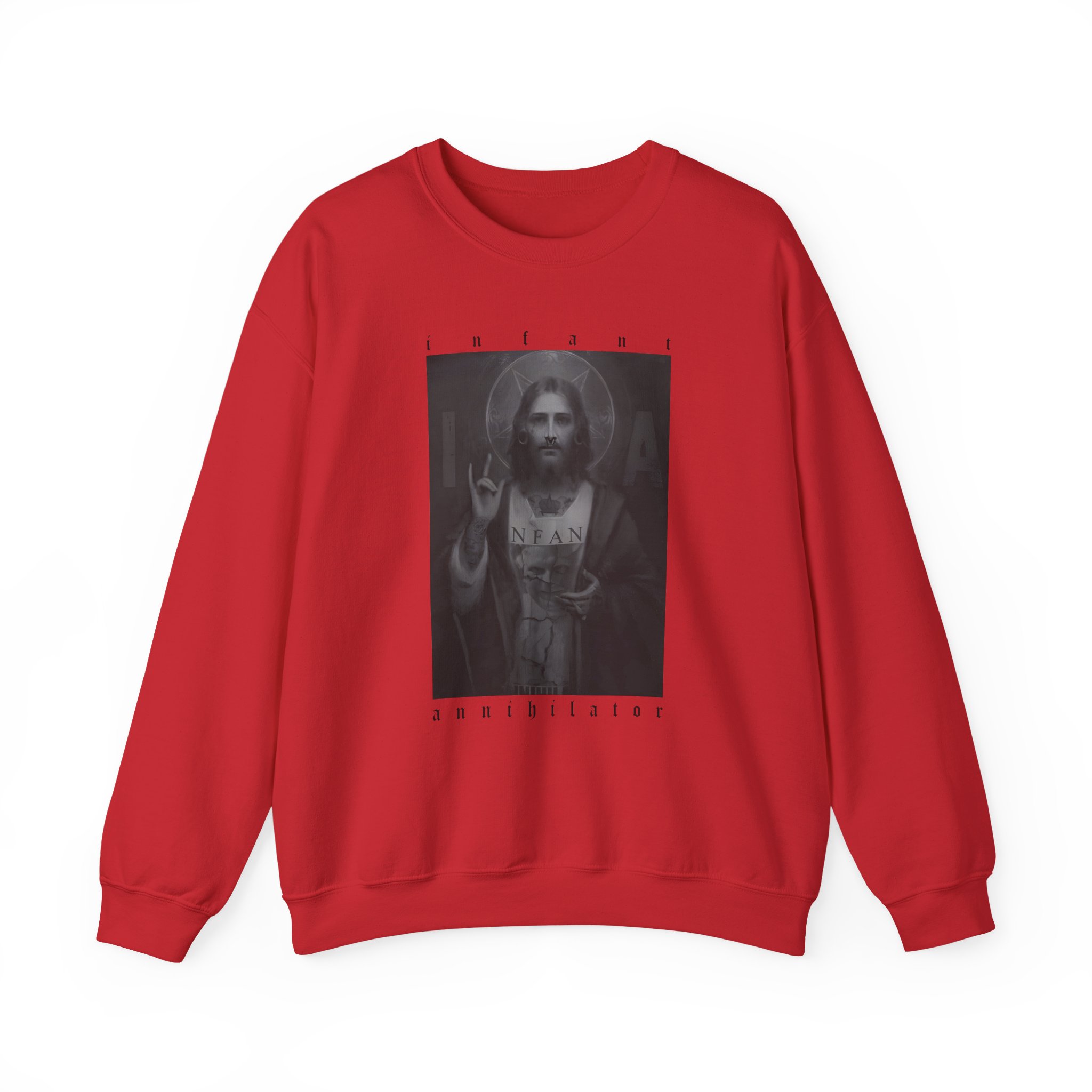 Infant Annihilator Jesus Unisex Heavy Blendâ„¢ Crewneck Sweatshirt