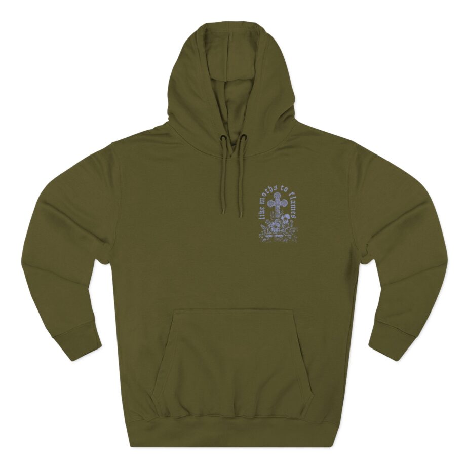 Like Moths to Flames Angels Weep Three-Panel Fleece Hoodie