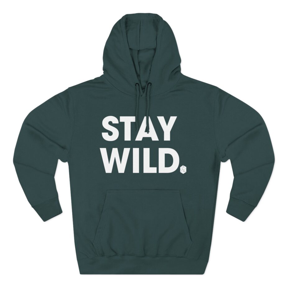 Wild Pink Stay Three-Panel Fleece Hoodie