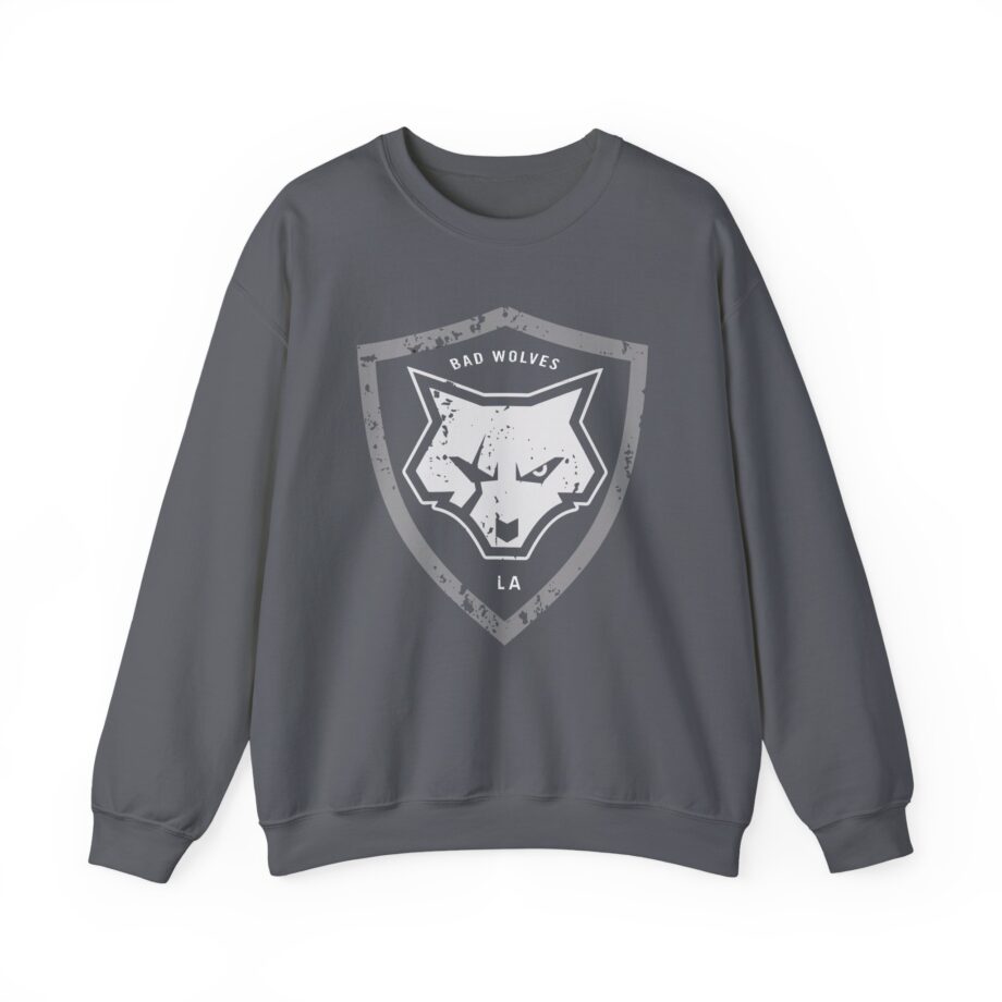 Bad Wolves Distressed Shield Unisex Heavy Blend™ Crewneck Sweatshirt