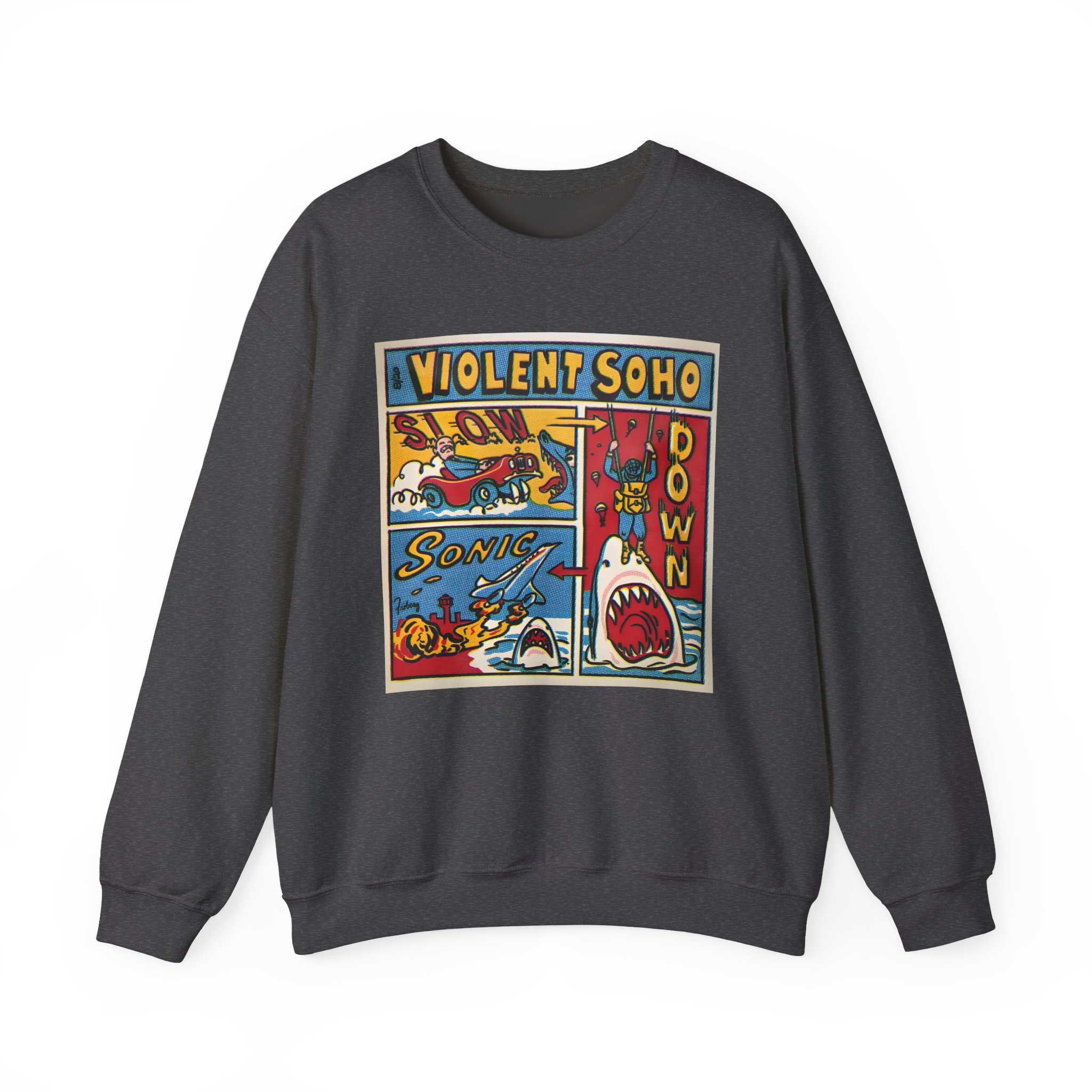 Violent Soho Slow Down Sonic Unisex Heavy Blendâ„¢ Crewneck Sweatshirt