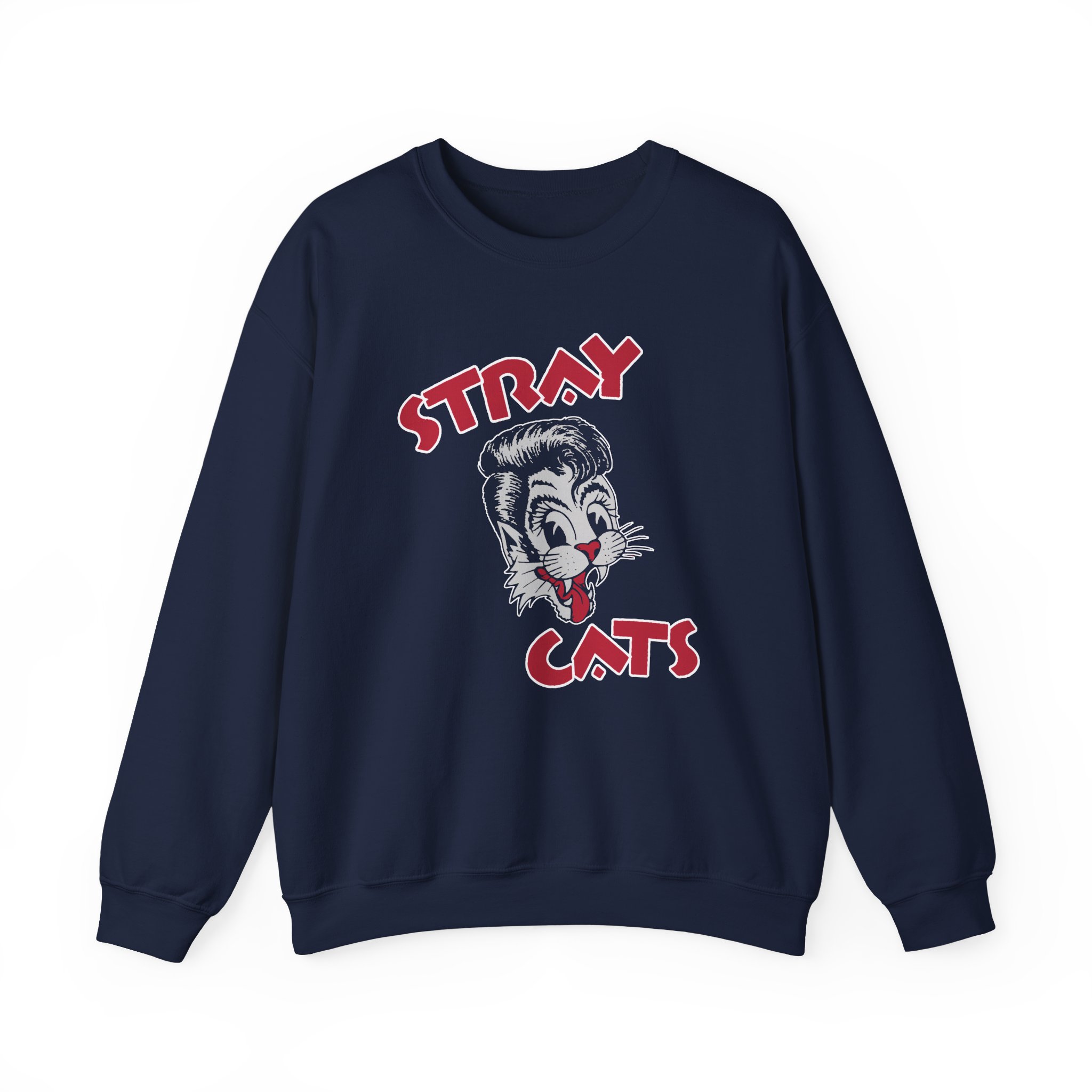 Stray Cats Cat Head Logo Unisex Heavy Blendâ„¢ Crewneck Sweatshirt