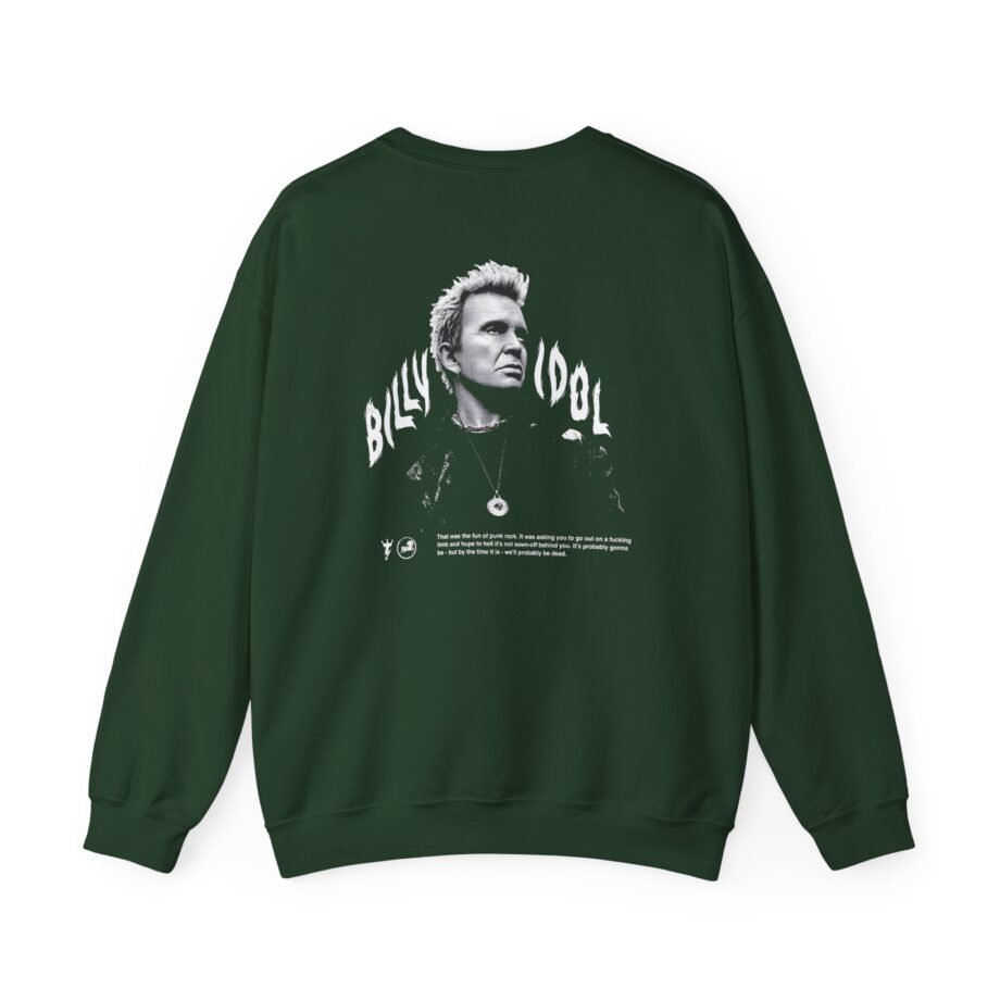 Billy Idol Flames Punk Quote Unisex Heavy Blend™ Crewneck Sweatshirt