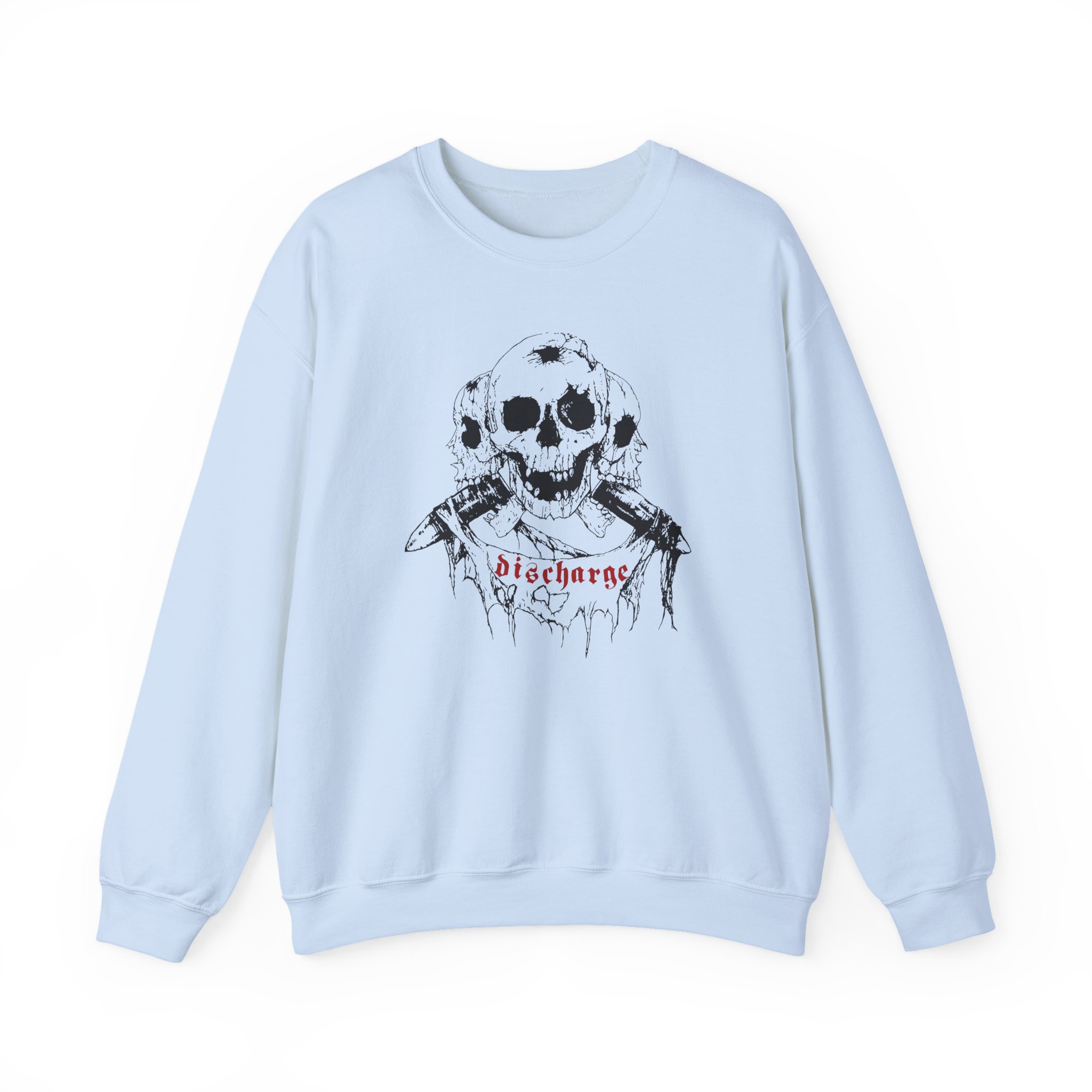Discharge Three Skulls Unisex Heavy Blendâ„¢ Crewneck Sweatshirt