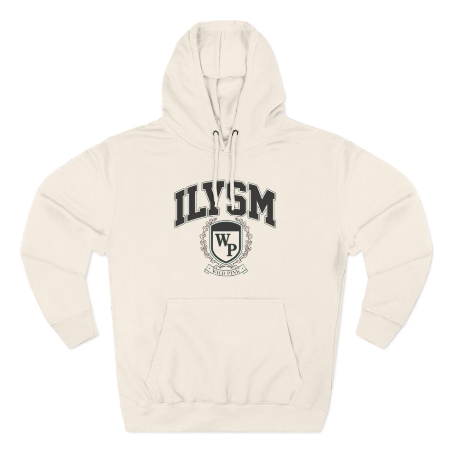 Wild Pink Ilysm Crew Collegiate Three-Panel Fleece Hoodie