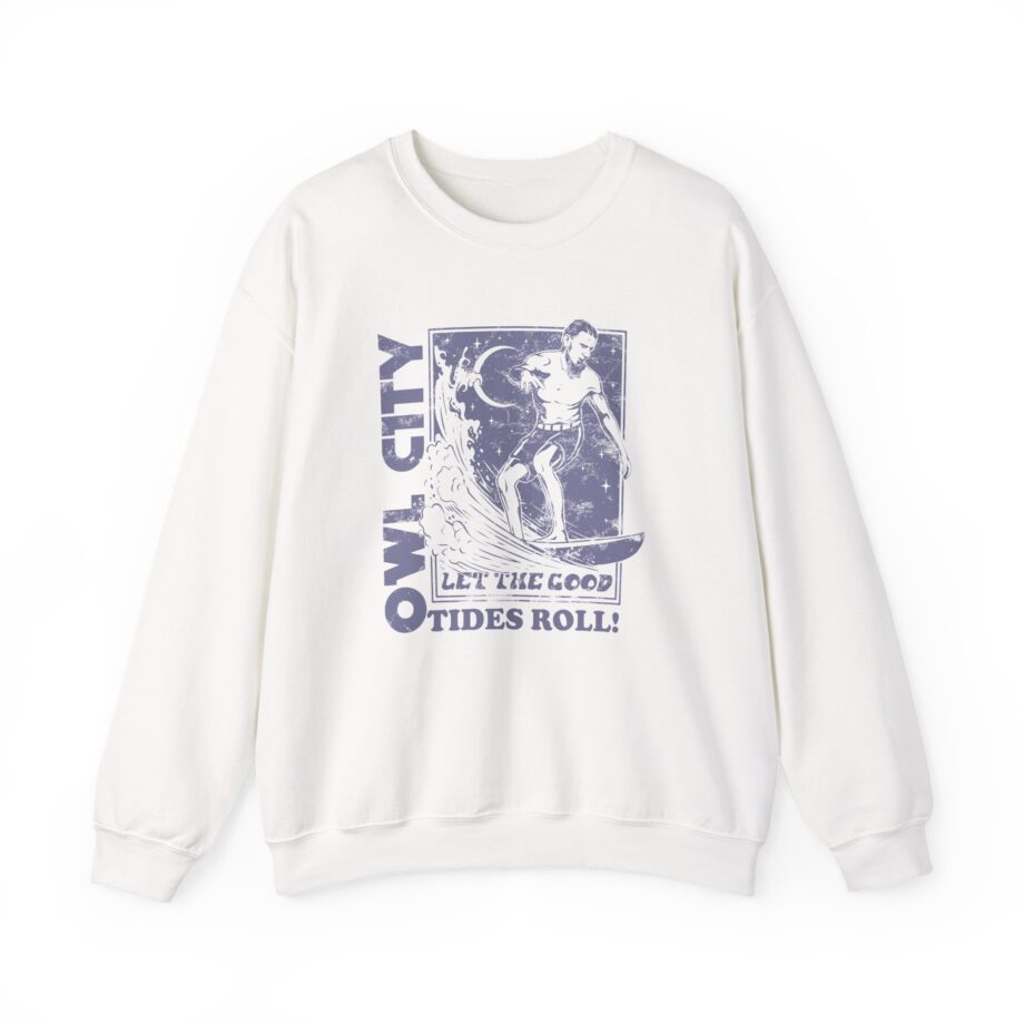 Owl City Let the Good Tides Roll Ringer Unisex Heavy Blend™ Crewneck Sweatshirt