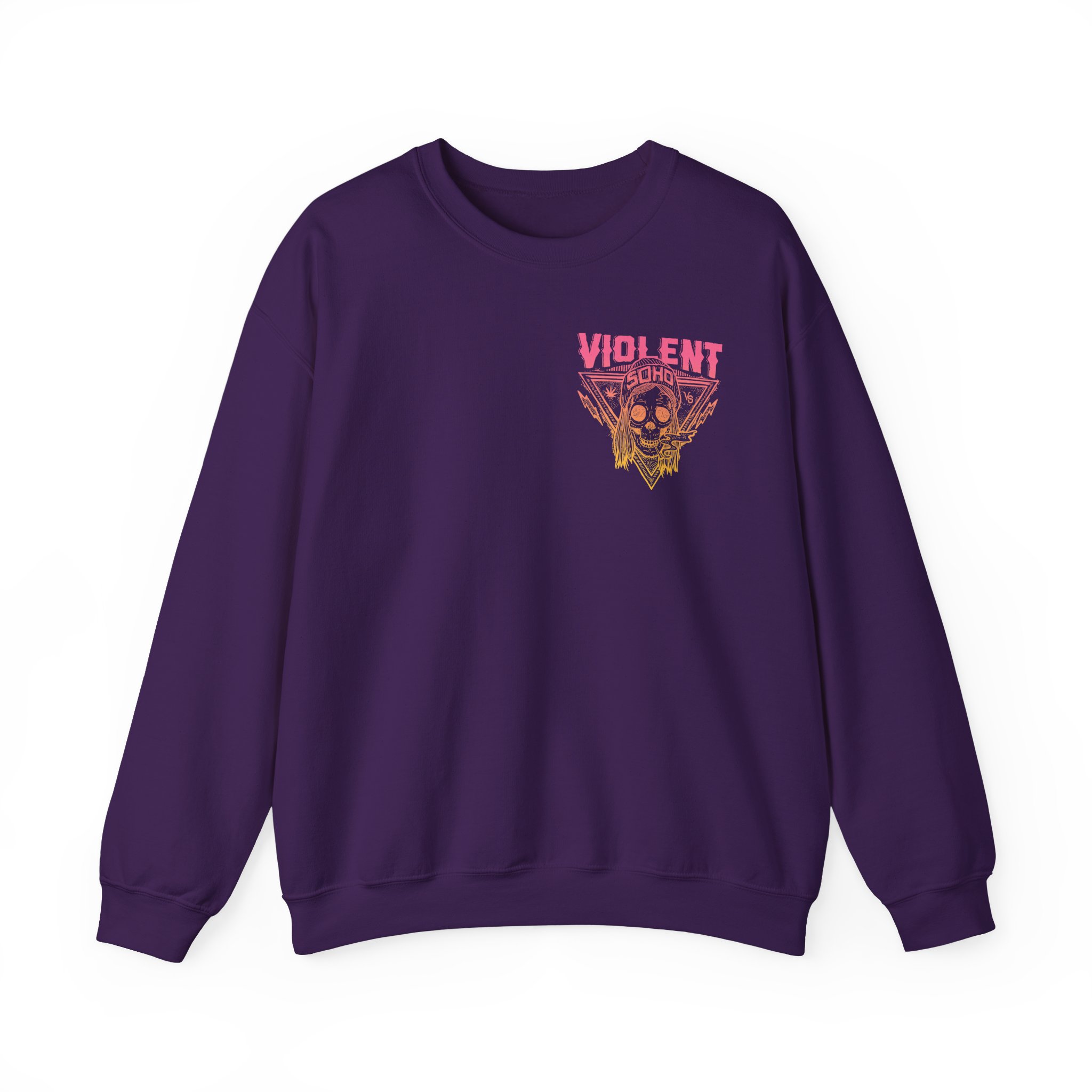 Violent Soho Blazin' Skull Gradient Unisex Heavy Blendâ„¢ Crewneck Sweatshirt