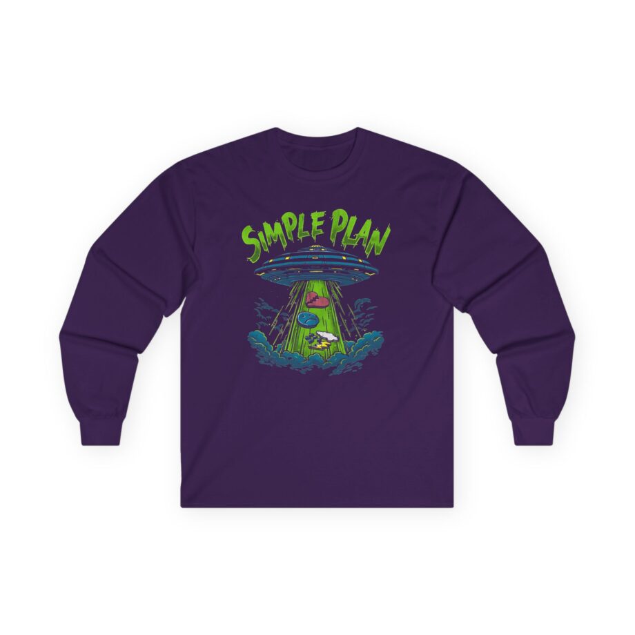 Simple Plan Alien Ufo Unisex Ultra Cotton Long Sleeve Tee