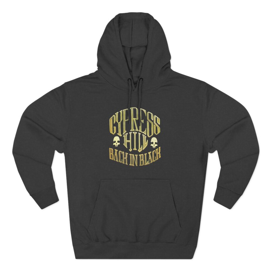 Cypress Hill Back In Black Three-Panel Fleece Hoodie