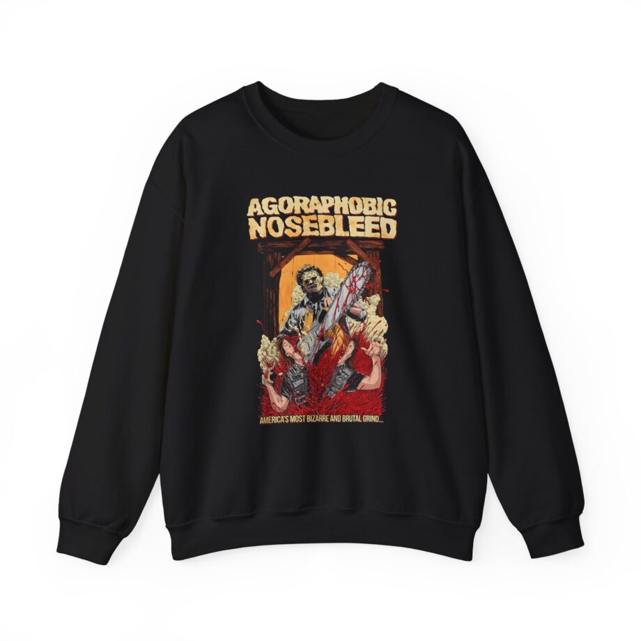 Agoraphobic Nosebleed Leatherface Unisex Heavy Blend™ Crewneck Sweatshirt