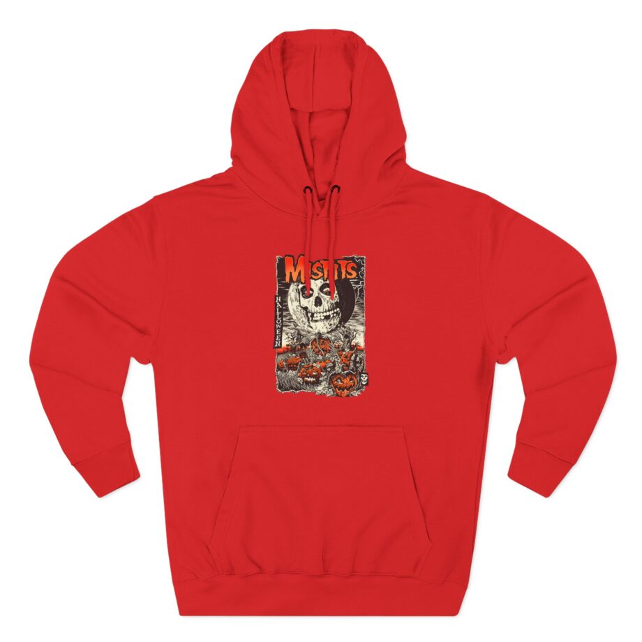 Misfits Fiendish Halloween by Mike Sutfin Three-Panel Fleece Hoodie