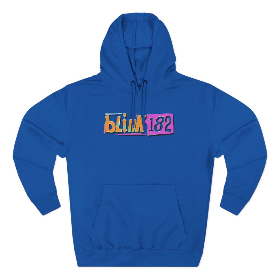 Blink 182 Logo Green Three-Panel Fleece Hoodie