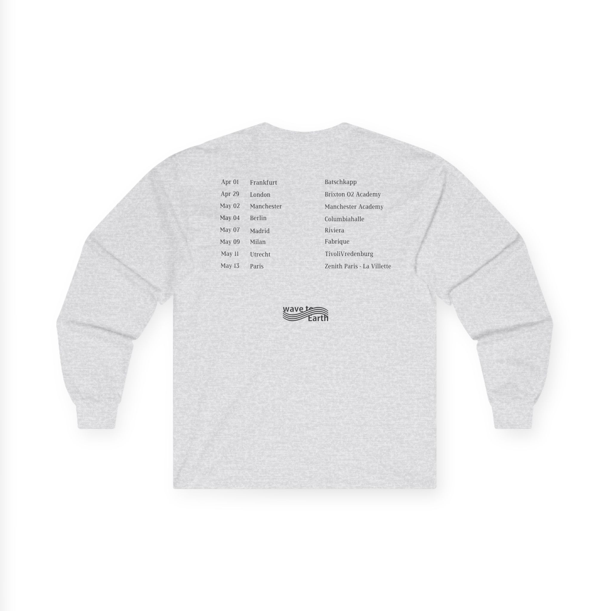 Wave to Earth "0.03 World Tour in Europe Unisex Ultra Cotton Long Sleeve Tee