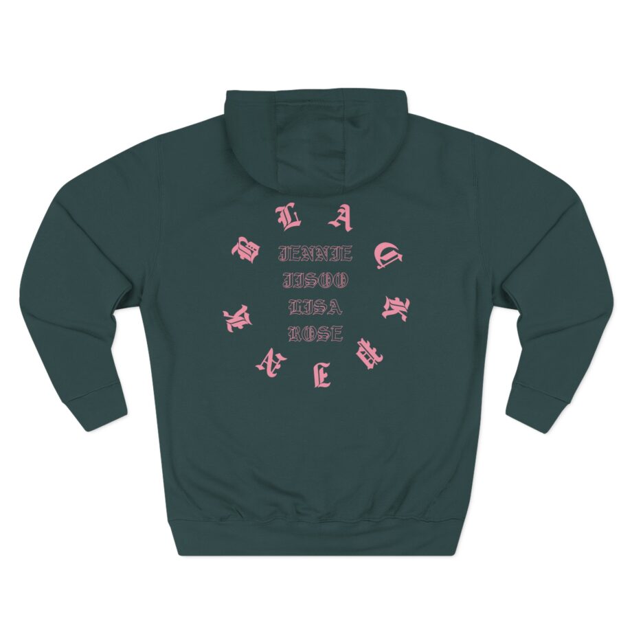 B Gothic Names Circle Three-Panel Fleece Hoodie