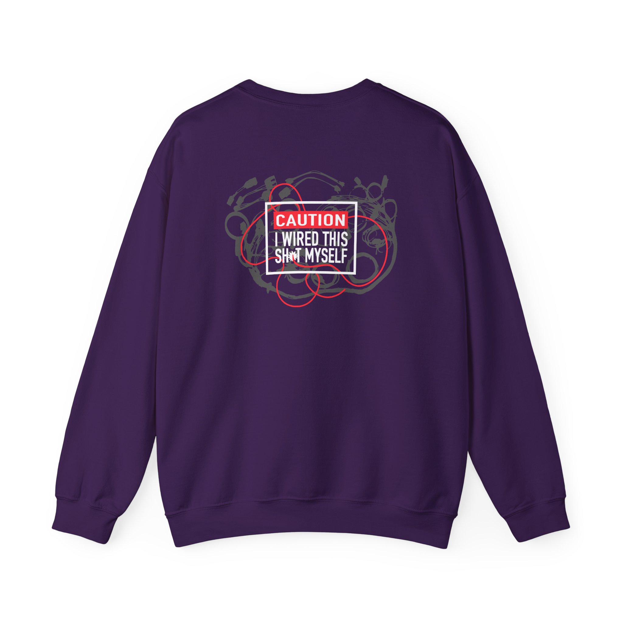 Cleetus Mcfarland Zack the Wiring Guy Caution Unisex Heavy Blendâ„¢ Crewneck Sweatshirt