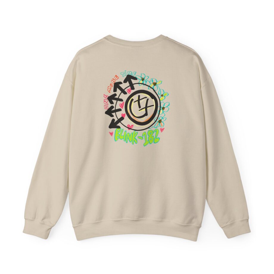 Blink 182 One More Time Smiley Sketch Unisex Heavy Blend™ Crewneck Sweatshirt
