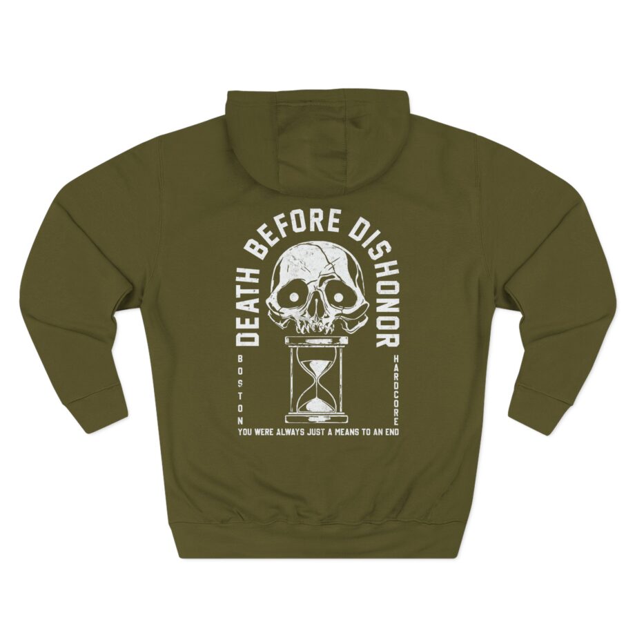 Death Before Dishonor Hourglass Three-Panel Fleece Hoodie