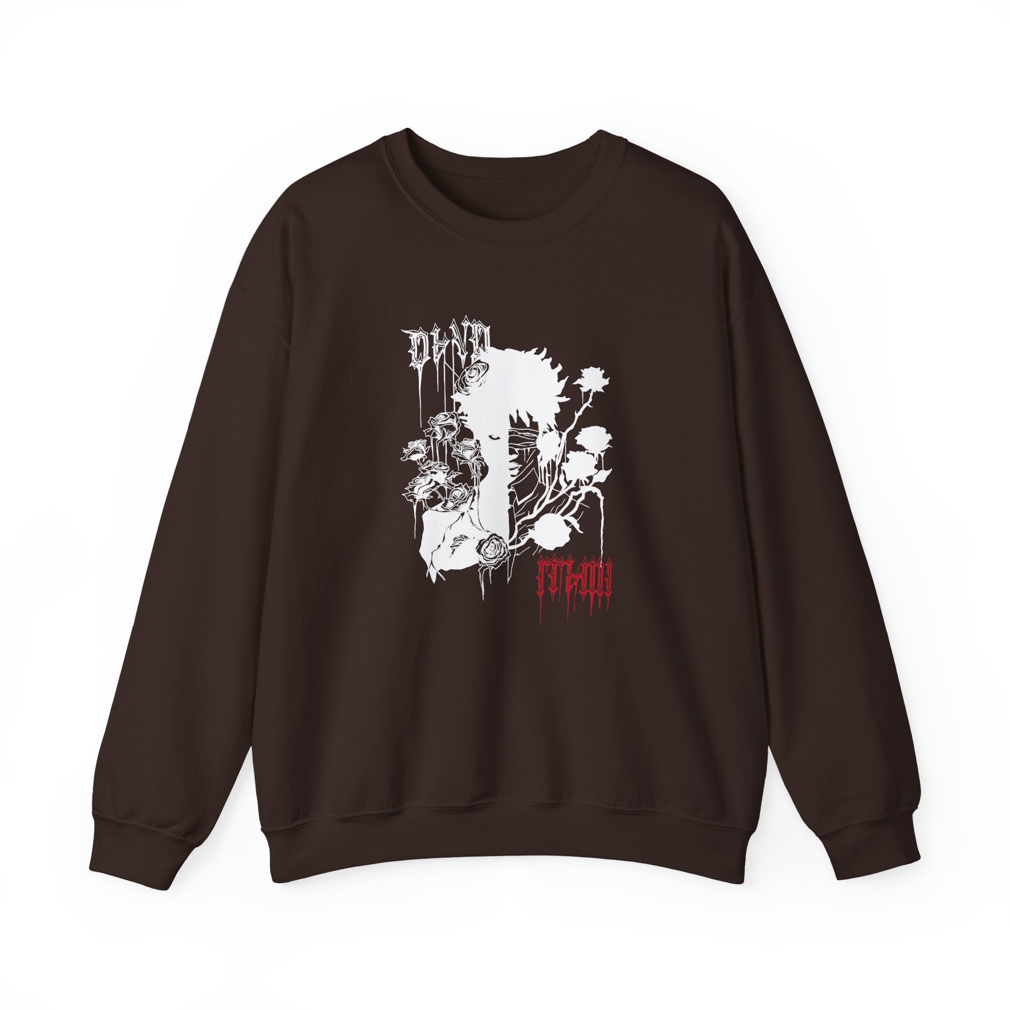 D4vd Anime Boy With Roses Unisex Heavy Blendâ„¢ Crewneck Sweatshirt