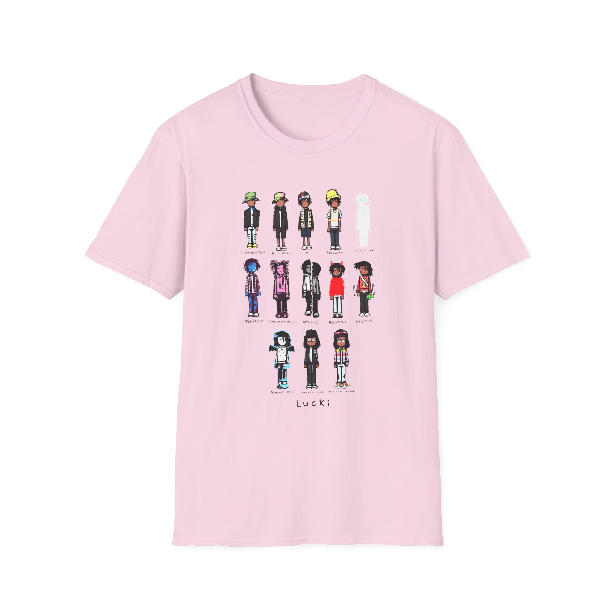 Lucki Eck$ Discography Evolution Unisex Softstyle T-Shirt