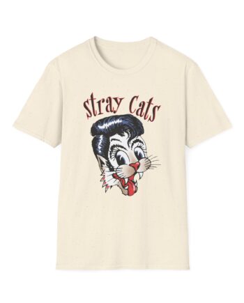 Stray Cats Airbrush Cat Unisex Softstyle T-Shirt