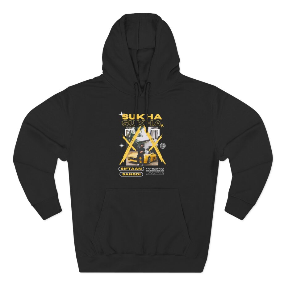 Sukha Brown Munde Three-Panel Fleece Hoodie