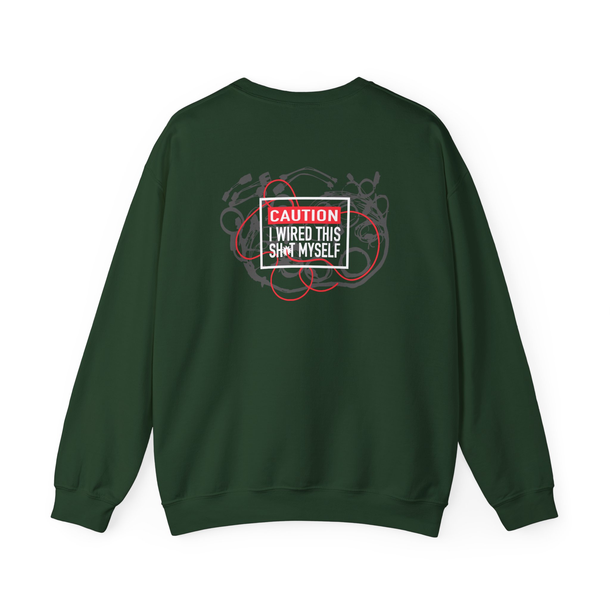 Cleetus Mcfarland Zack the Wiring Guy Caution Unisex Heavy Blendâ„¢ Crewneck Sweatshirt