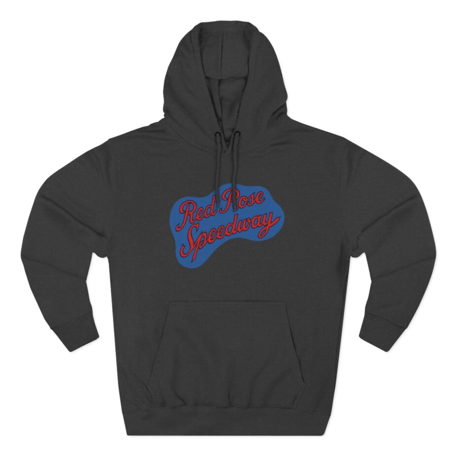 Wings Red Rose Three-Panel Fleece Hoodie