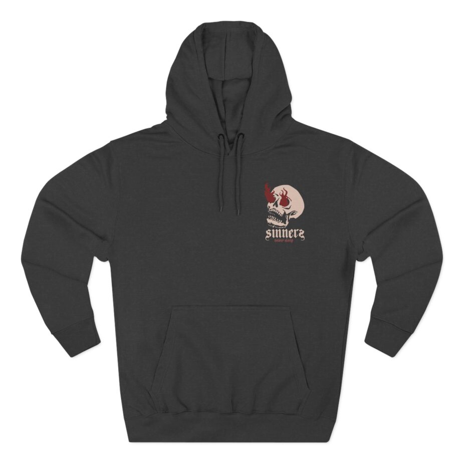 You Me at Six Sinners Skull Three-Panel Fleece Hoodie