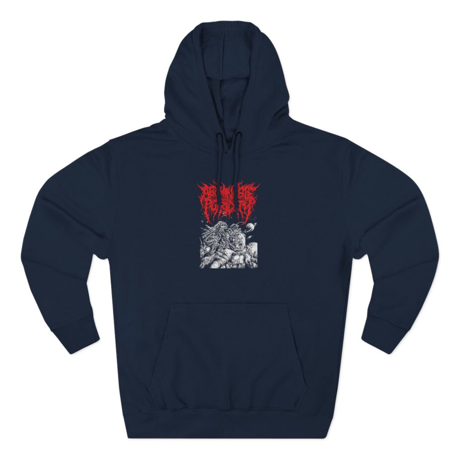 Abominable Putridity The Last Astronaut Red Logo Three-Panel Fleece Hoodie