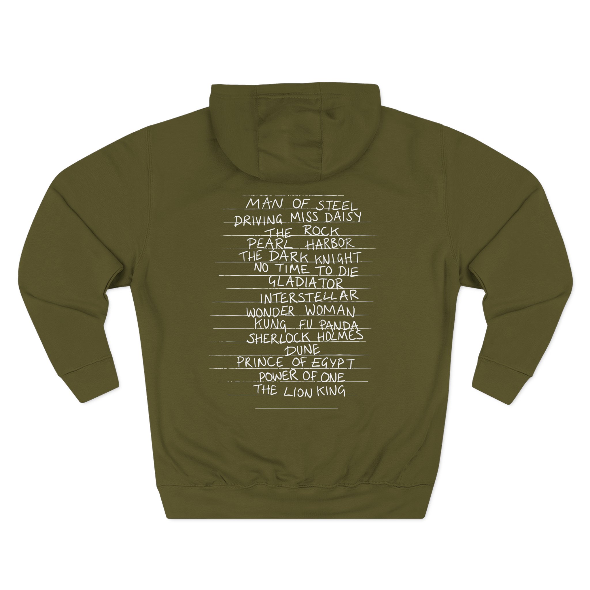 Hans Zimmer Titles Three-Panel Fleece Hoodie