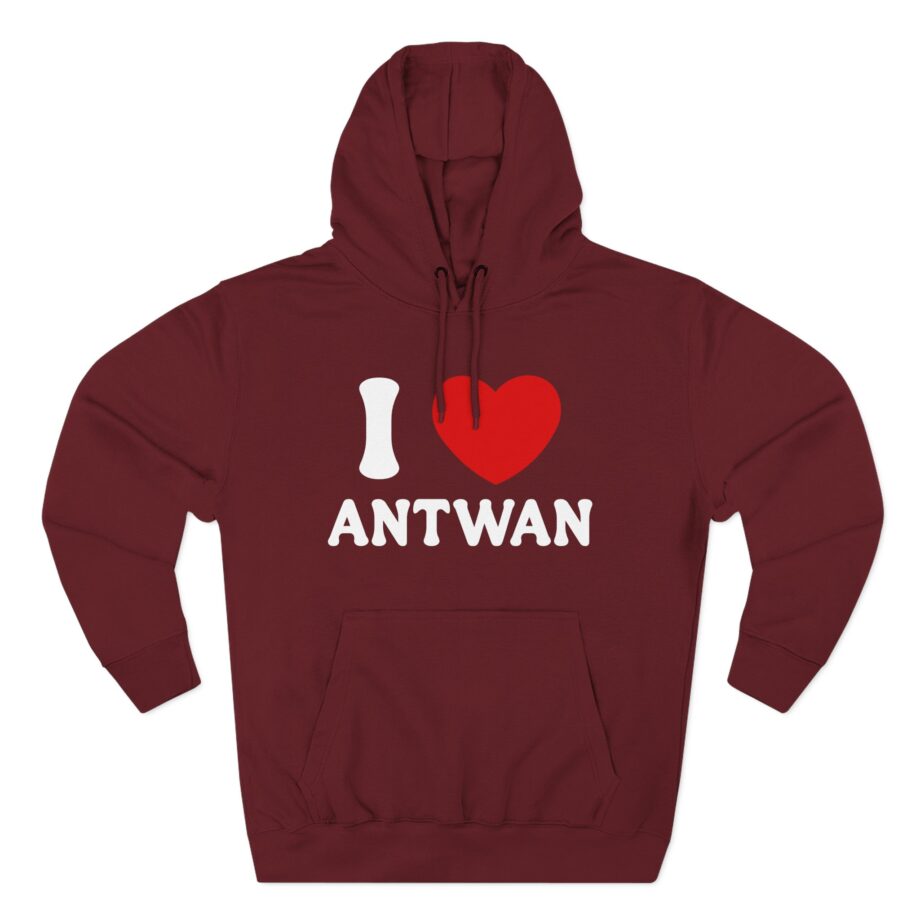 Antwan I Love Three-Panel Fleece Hoodie