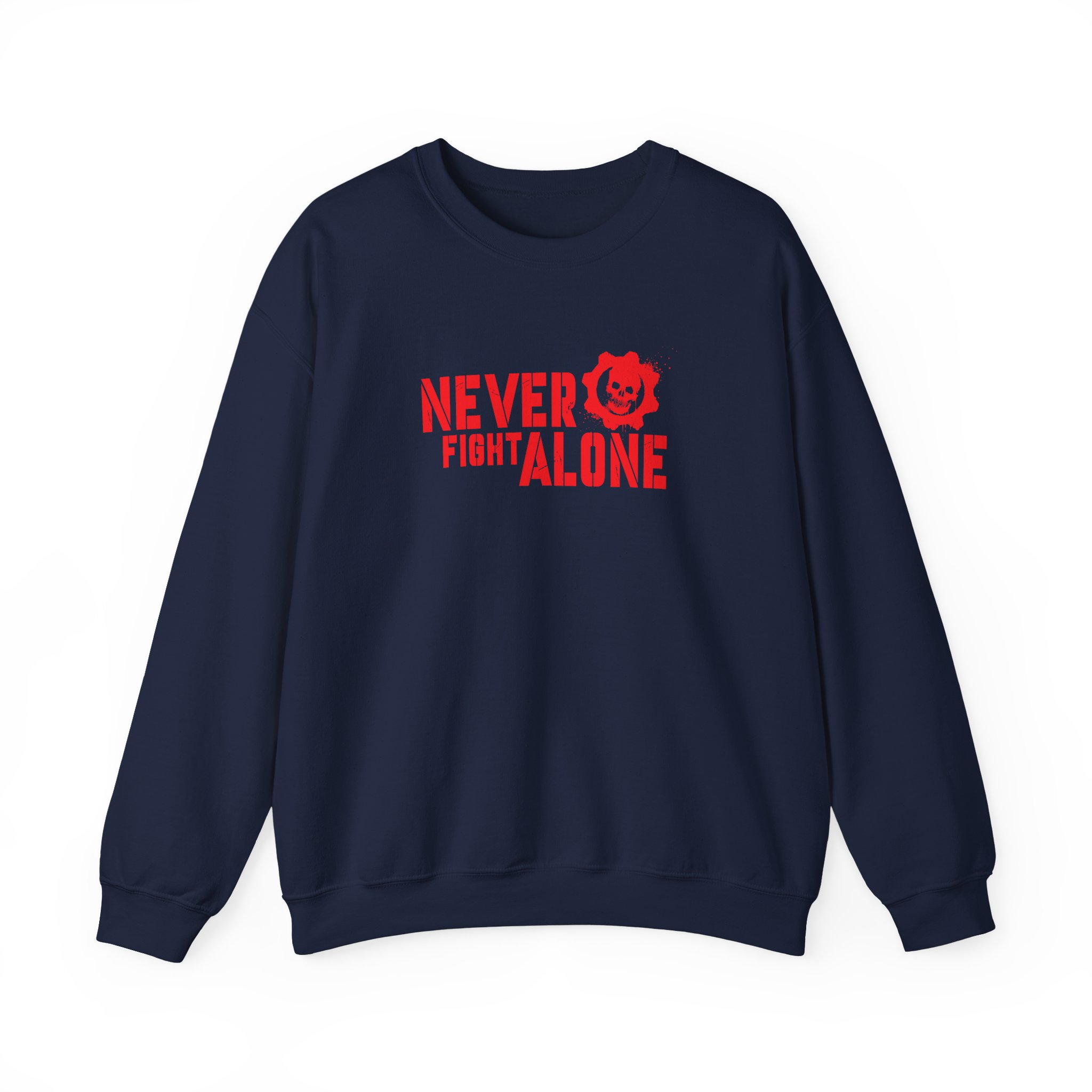 Gears of War Never Fight Alone Unisex Heavy Blendâ„¢ Crewneck Sweatshirt