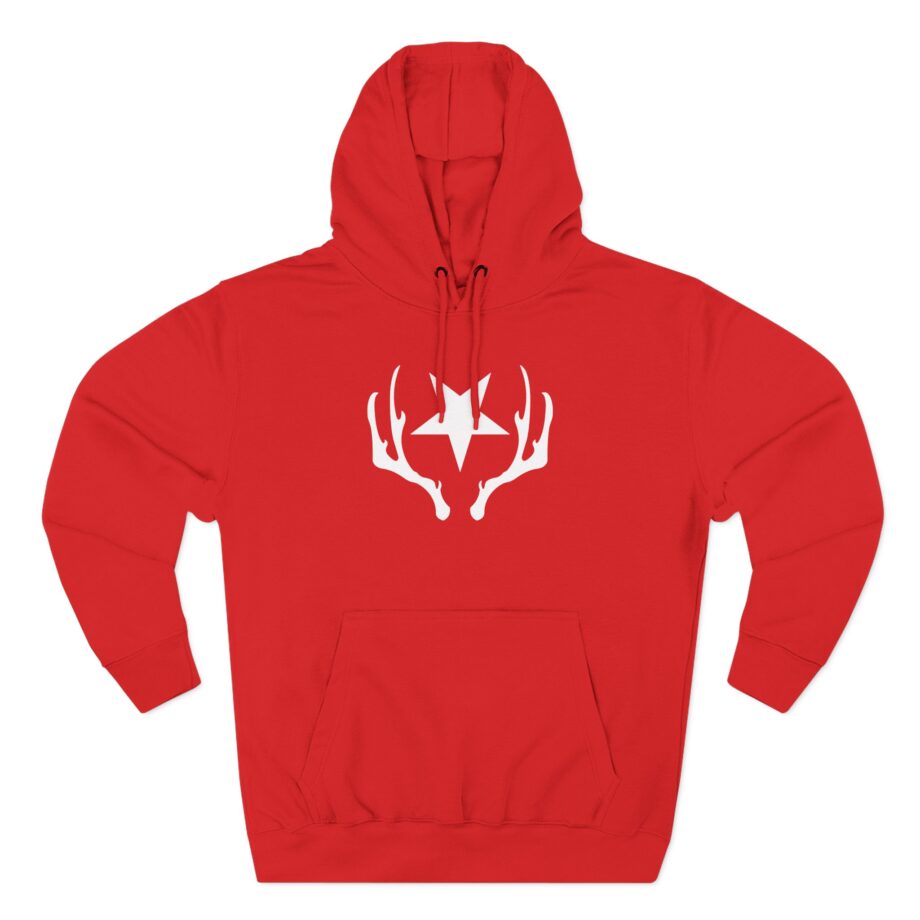 Disco Elysium Star & Antlers Three-Panel Fleece Hoodie