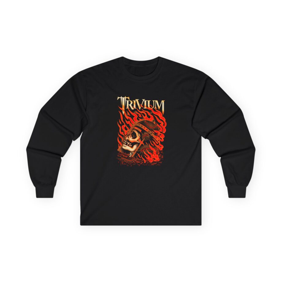 Trivium Flaming Skull Unisex Ultra Cotton Long Sleeve Tee
