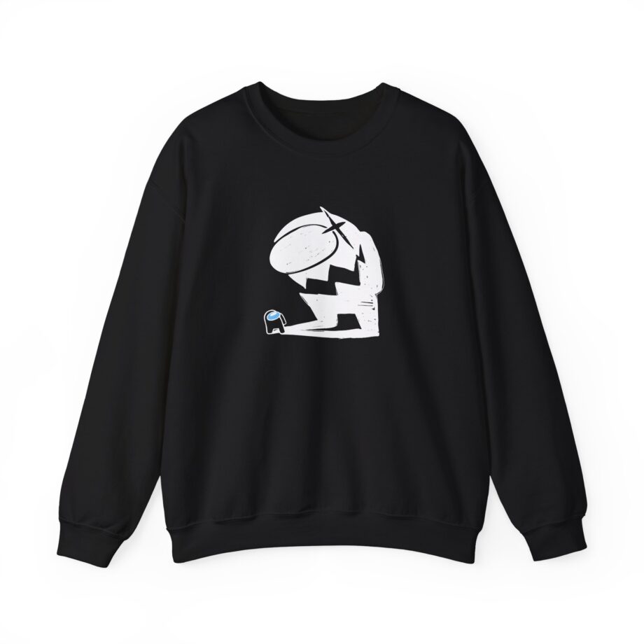 Among Us Impostor Black Shadow Unisex Heavy Blend™ Crewneck Sweatshirt