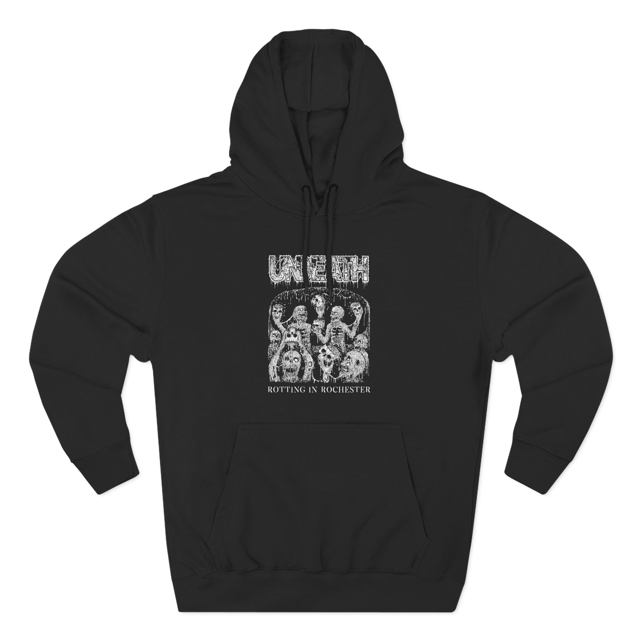 Undeath Rotting in Rochester Three-Panel Fleece Hoodie