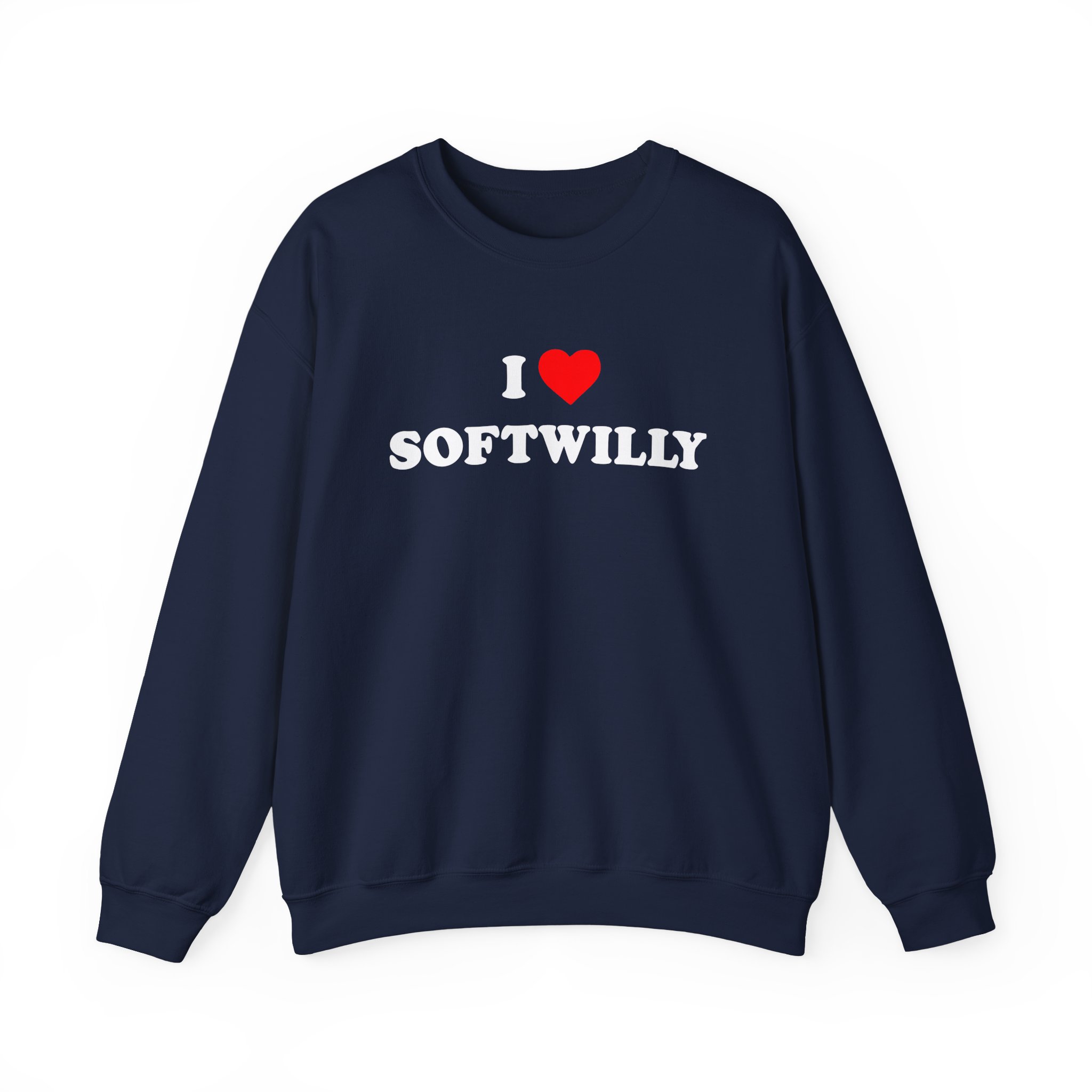 Softwilly I Love Softwilly Unisex Heavy Blendâ„¢ Crewneck Sweatshirt